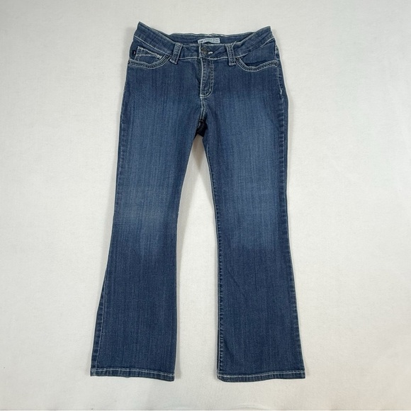 Lee Slender Secret Women’s Jeans 12 Petite Bootcut Flap Pockets Stretch Denim - Picture 1 of 11